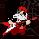 Santa Rockstar Metal Xmas