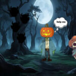 Pumpkin Man Attend Halloween Party